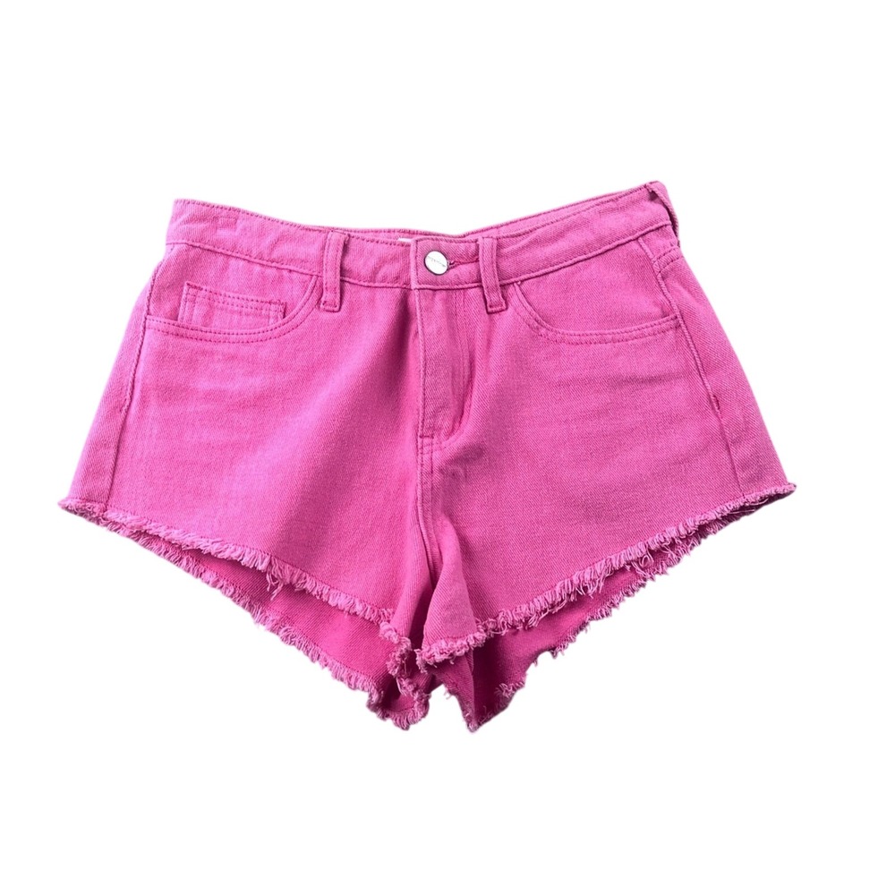 Superdown Shorts Women 26 Pink Regular Denim Cut-Off 5-Pocket Barbie Coachella